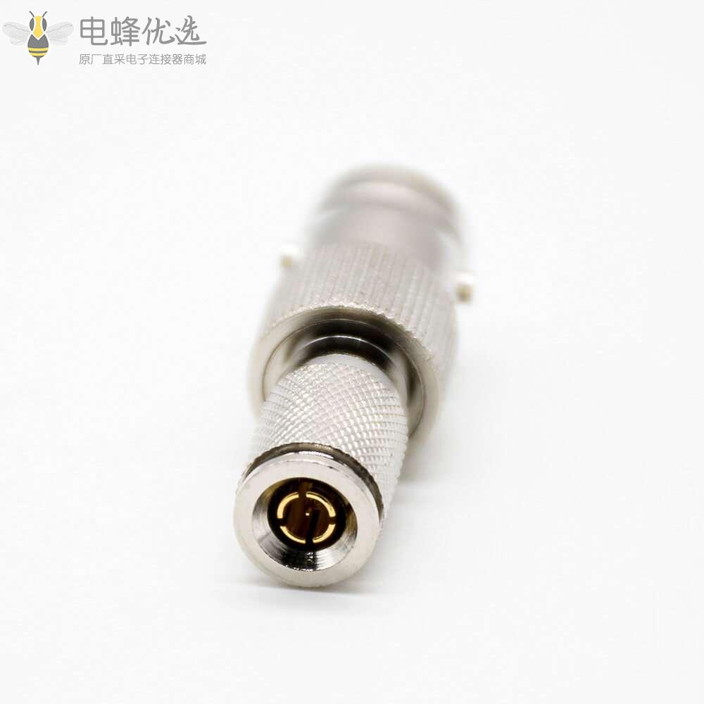 BNC转接头直式BNC母转DIN1.0/2.3公镀镍RF同轴连接器